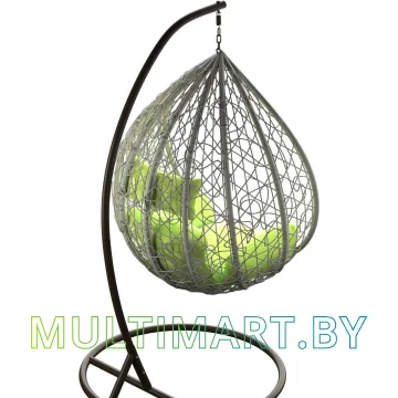 Подвесное кресло LoftyHome Noni 1147 (grey spots/green) картинка 5
